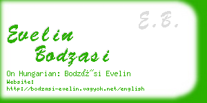 evelin bodzasi business card